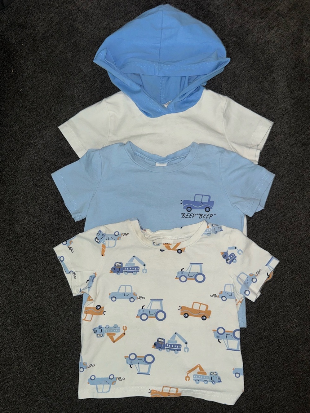 Baby Boys 3 Tee Set with Jean Shorts - Picture 5 of 7